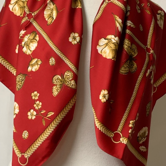 Vintage Butterfly Floral 80’s Scarf / Shawl Art of the Scarf by Tie Rack Italy - Picture 4 of 11